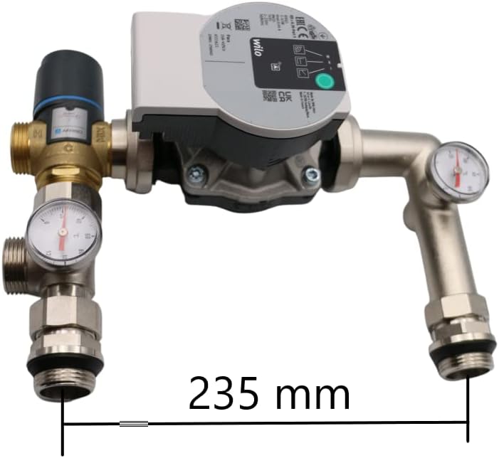 MD technic Pumpengruppe für Fussbodenheizung mit Wilo Yonos Pumpe und drei wege Mischer AFRISO Kvs 2