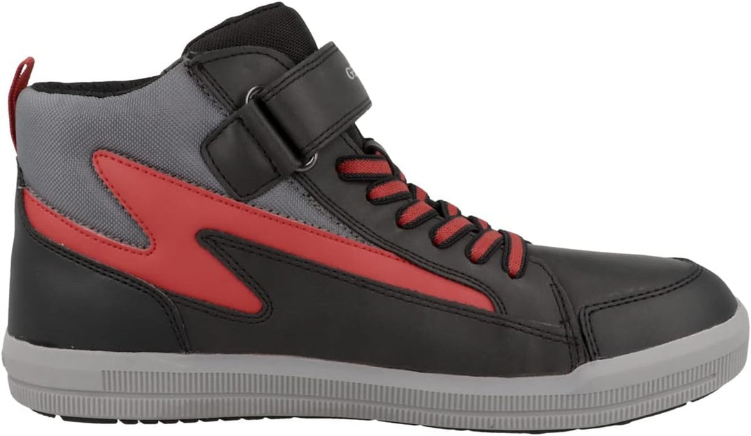 Geox Jungen J Arzach Boy A Sneakers 24 EU Black Red, 24 EU Black Red