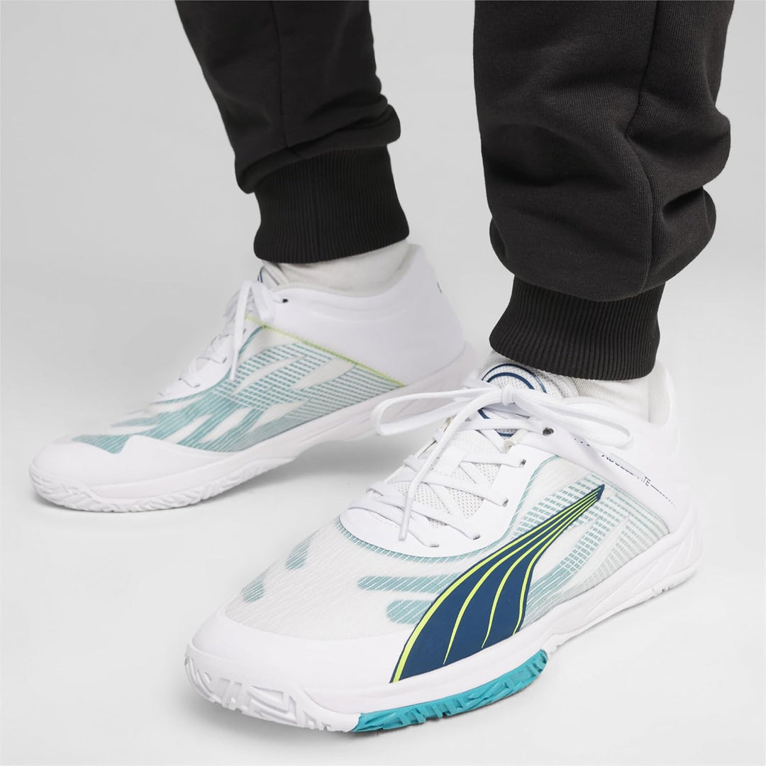 PUMA Beschleunigt Den Turbo Unisex Hallenturnschuh 38 EU Puma White Ocean Tropic Lime Squeeze, 38 EU
