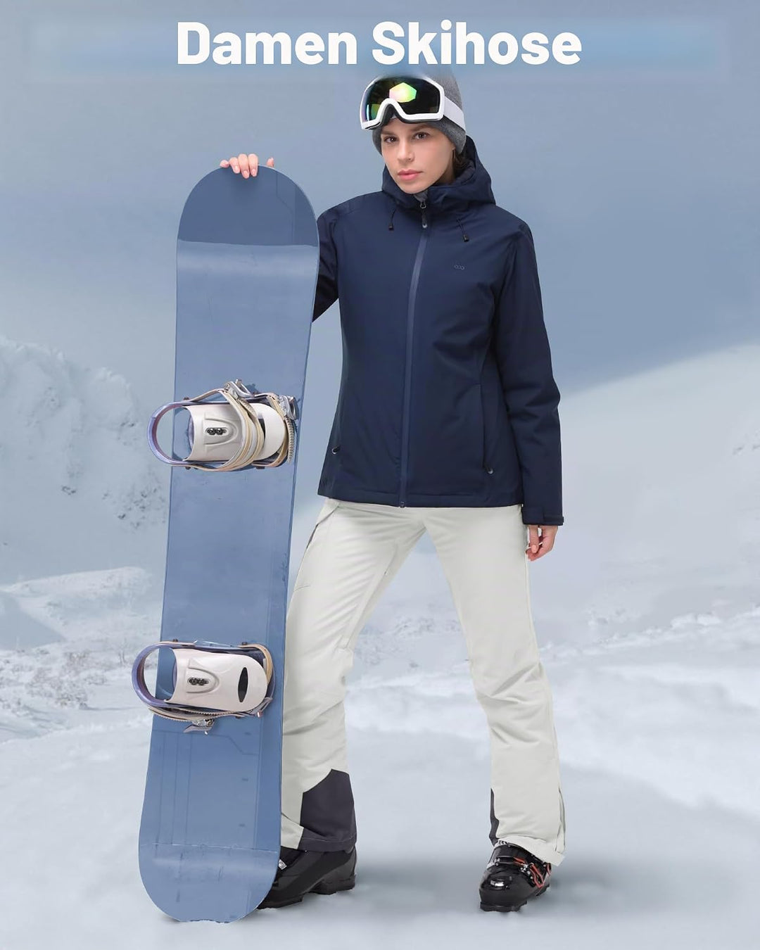 33,000ft Damen Skihose Outdoorhose Wasserdicht Winddichte Softshellhose Warme Gefütterte Thermohose