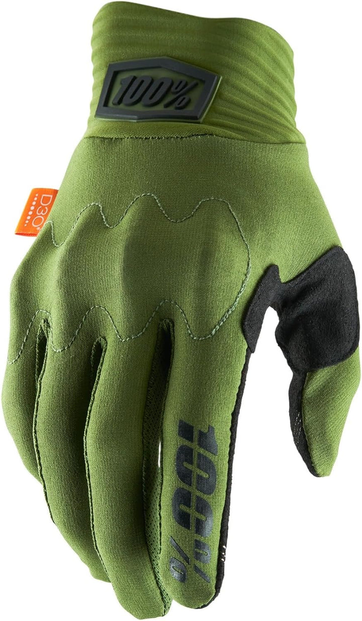 Desconocido Sport Handschuhe 100% Cognito Militärgrün 22, Grün/Schwarz (Mehrfarbig), L
