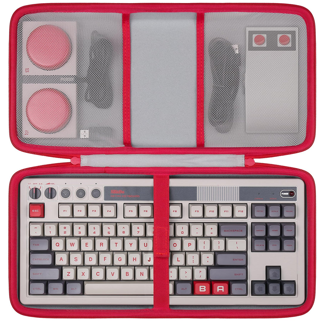 co2CREA Hart Tragbare Schutzhülle Etui Tasche für 8Bitdo Retro Mechanical Keyboard,Hot Swappable Gam