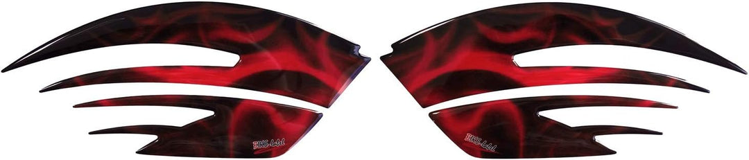 BIKE-label Tankpad seitlich Motorrad Aufkleber Flame Rot Flammen 810017