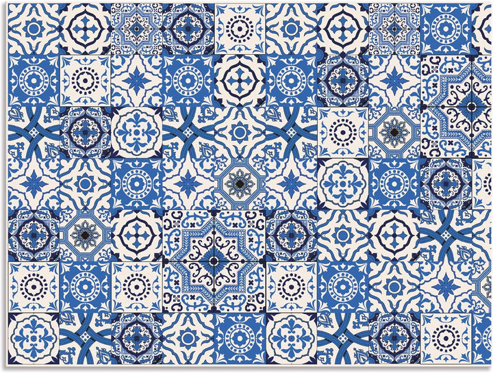 ARTland Spritzschutz Küche aus Alu für Herd Spüle 80x60 cm (BxH) Küchenrückwand mit Motiv Mosaik Fli