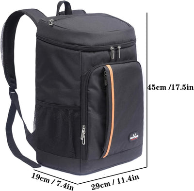 QINGLOU 28L Kühlrucksack Thermo Rucksack Picknickrucksack Kühltasche Gross Isoliert Cooler Bag Männe