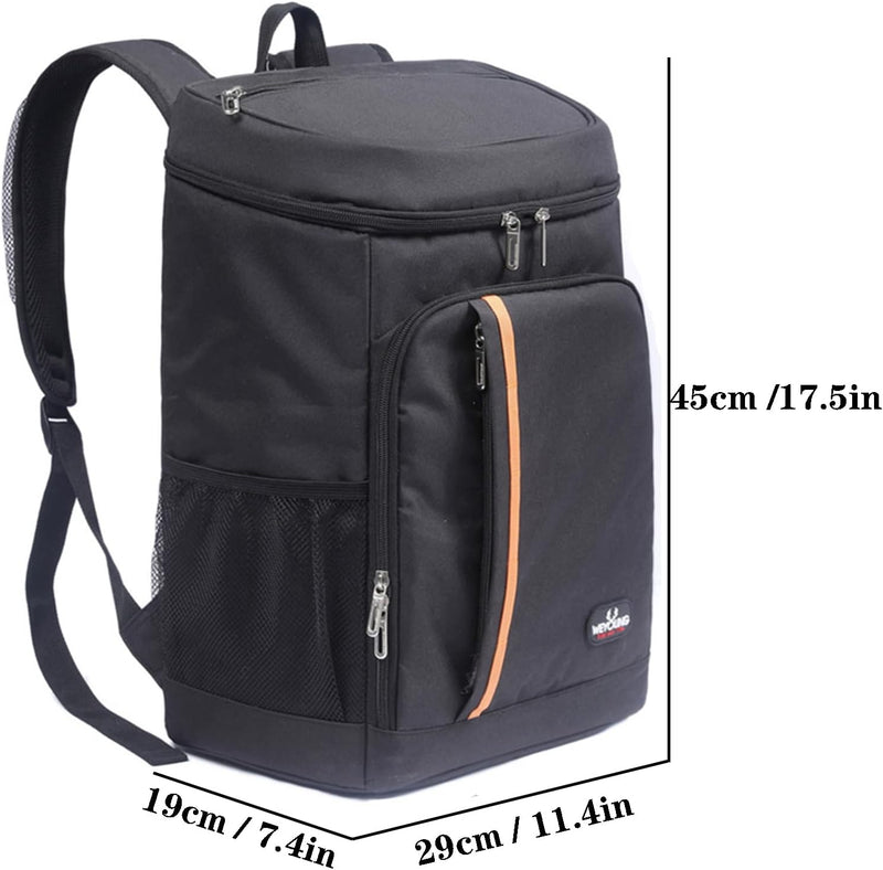 QINGLOU 28L Kühlrucksack Thermo Rucksack Picknickrucksack Kühltasche Gross Isoliert Cooler Bag Männe