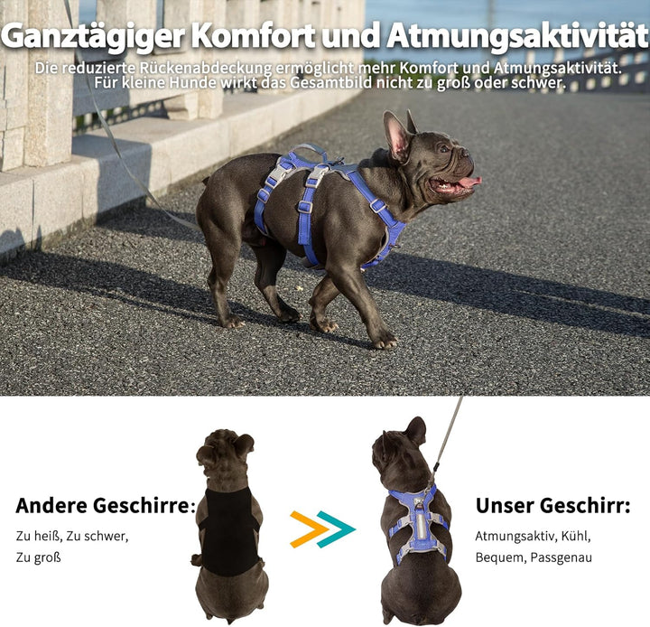 Huntboo Hunde Sicherheitsgeschirr, Rutschfestes Hundegeschirr Escape Proof, Reflektierendes Geschirr