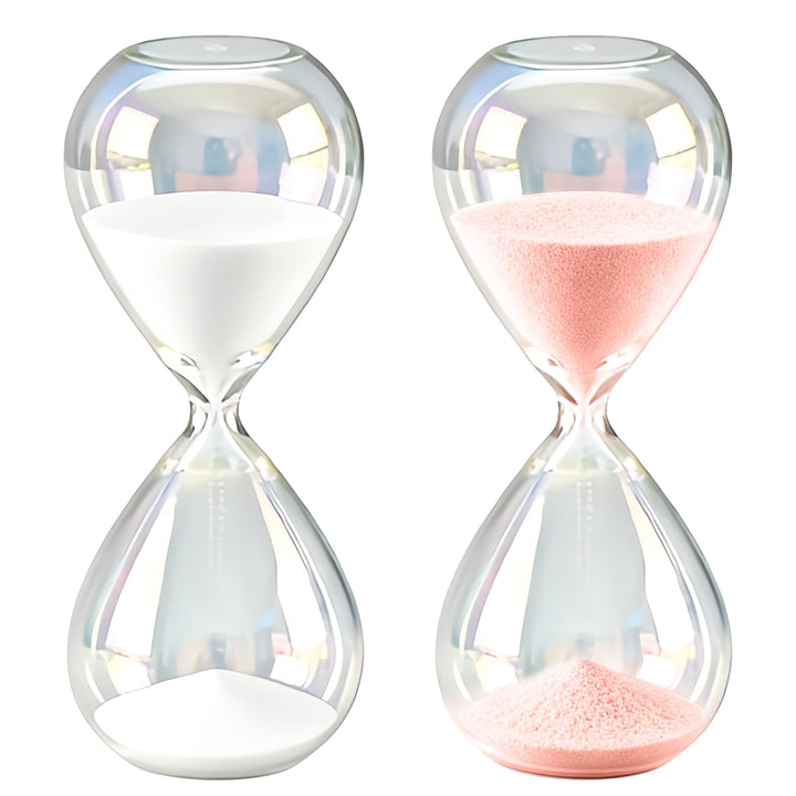 Sanduhr 30 Minuten, 2 Stück Grosses Sandglas, Sanduhr aus Glas und Feinem Sand, Hourglass Sand Time