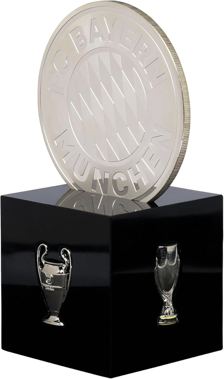 FC Bayern München Acrylblock Pokale mit Logo Münze Schwarz I Fussballdeko Einheitsgrösse, Einheitsgr