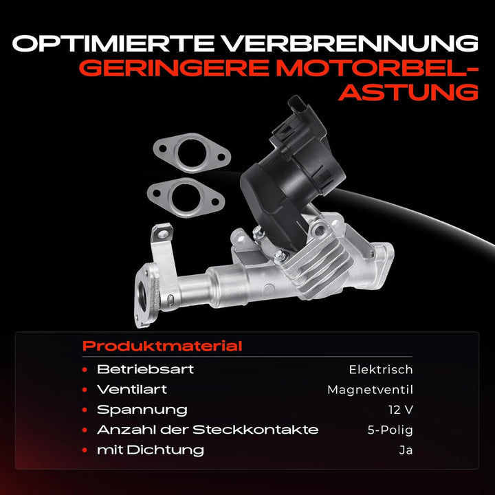 Frankberg AGR-Ventil Kompatibel mit 1er E81 3er E90 3er Touring E91 5er E60 5er Touring E61 2006-201