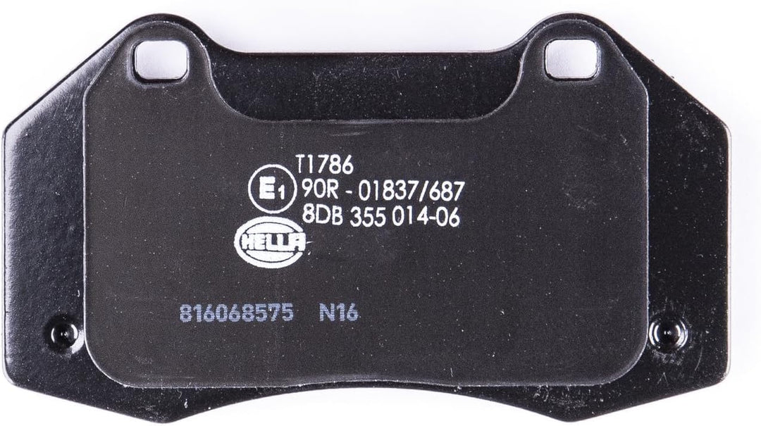 HELLA PAGID 8DB 355 014-061 Bremsbelagsatz - T1786 - Dicke/Stärke: 15.3mm - Bremssystem: Brembo - mi