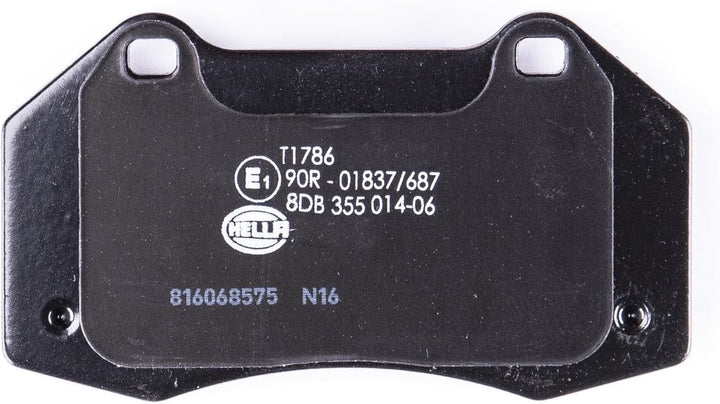 HELLA PAGID 8DB 355 014-061 Bremsbelagsatz - T1786 - Dicke/Stärke: 15.3mm - Bremssystem: Brembo - mi