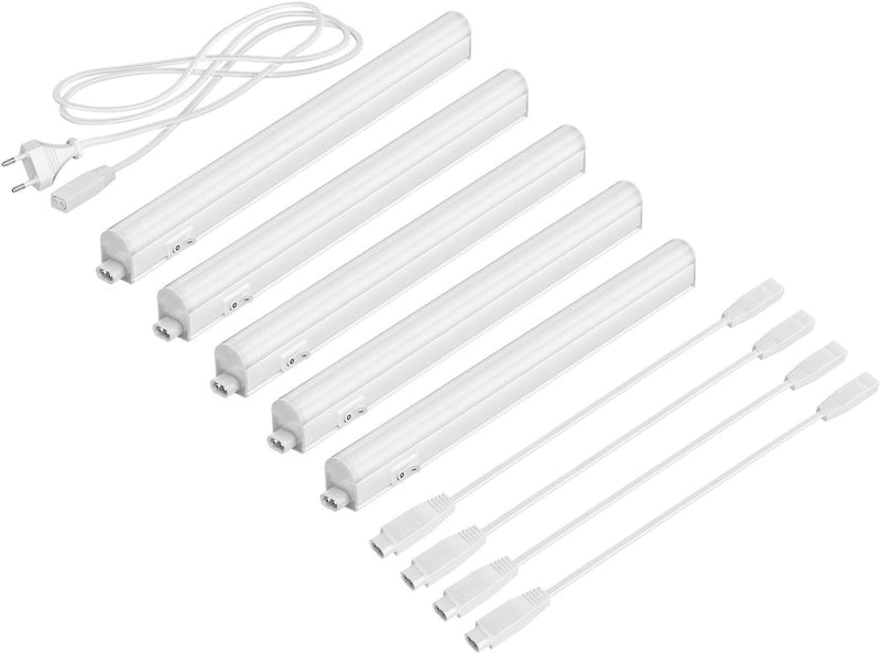 parlat LED Unterbau-Leuchten Rigel, je 31,3cm, 40cm Kabel, je 397lm, warm-weiss, 5er Set 5er Set 31,