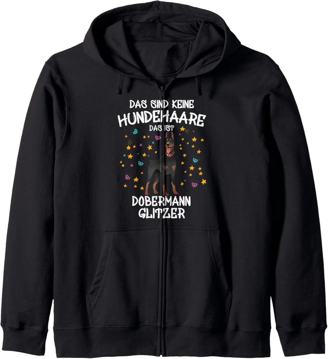 Dobermann Glitzer Hundehalter Geschenkidee Dobi Hunde Fun Kapuzenjacke
