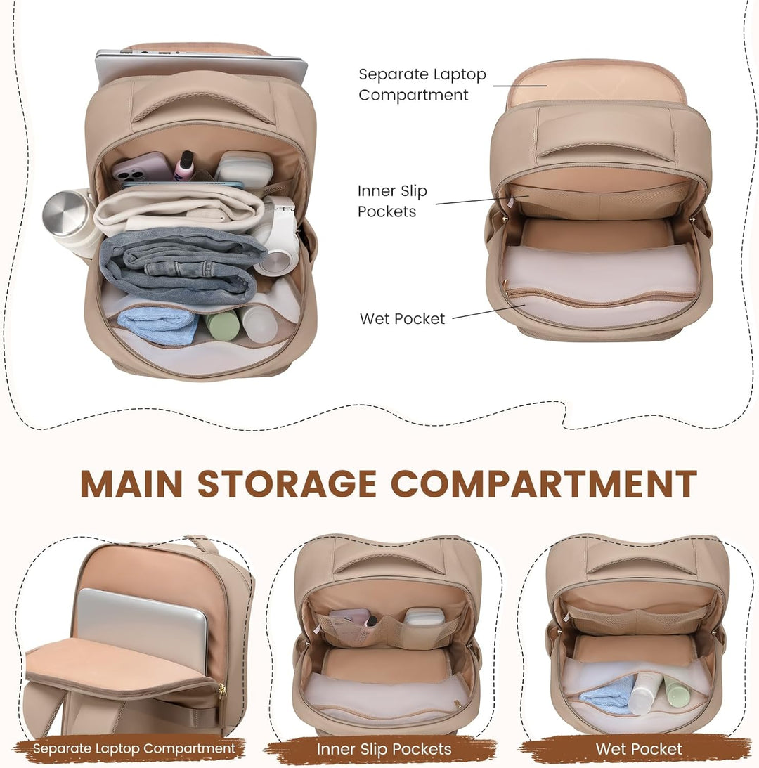 GOLF SUPAGS Lunch Rucksack, 16 Zoll Laptop Rucksack Schulrucksack mit Lsoliertes Kühltasche für Arbe