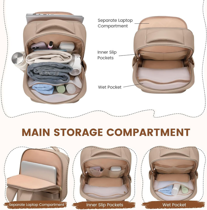 GOLF SUPAGS Lunch Rucksack, 16 Zoll Laptop Rucksack Schulrucksack mit Lsoliertes Kühltasche für Arbe