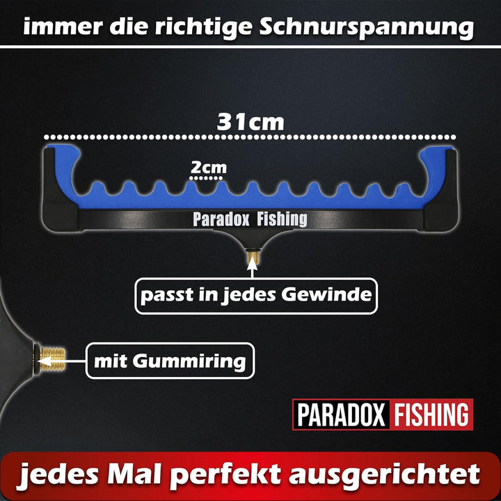 Feederrutenhalter 31cm – Feeder Zubehör Feederrute Feederauflage - Rutenauflage für Feederruten (2x