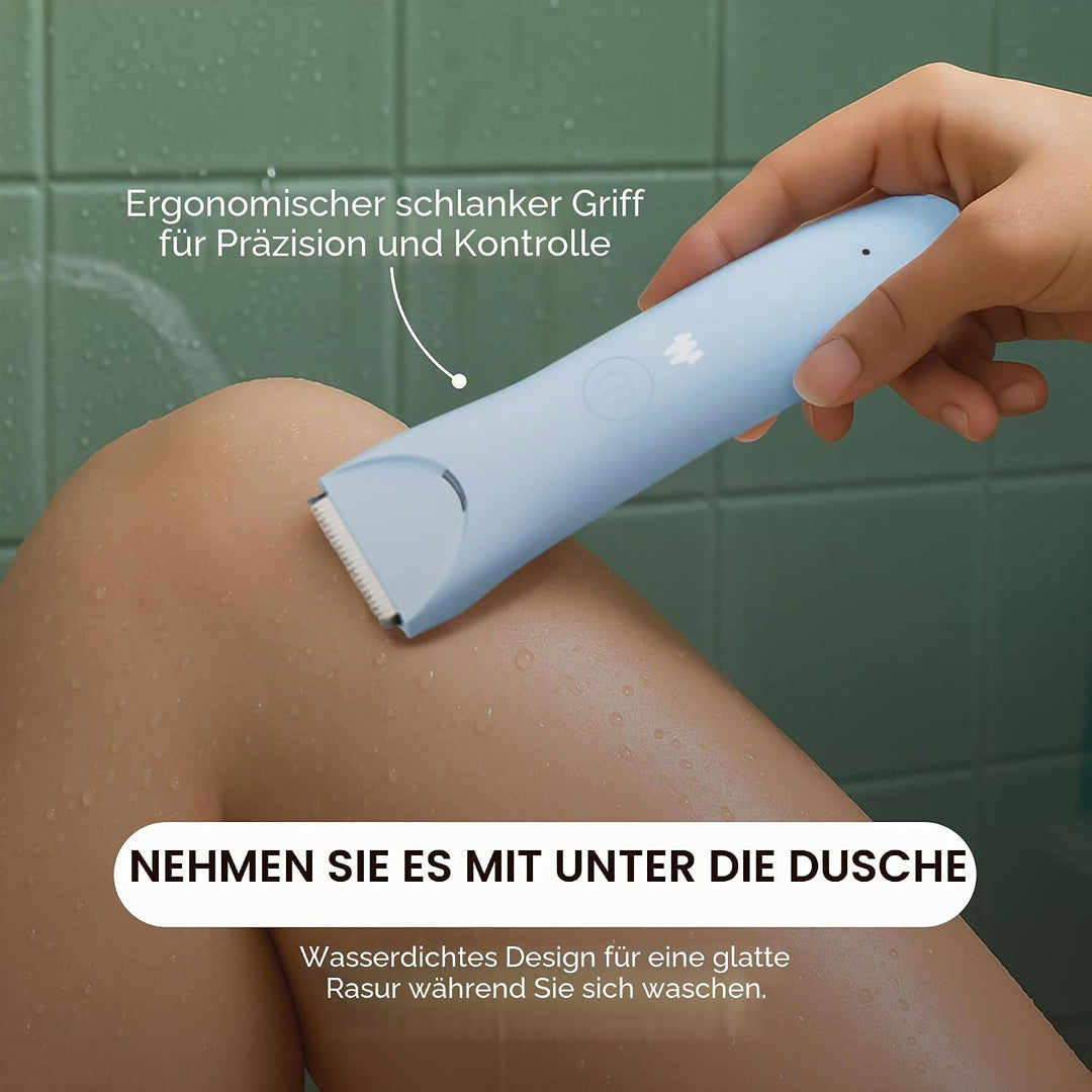 MERIDIAN Schlanker Trimmer, Scham- & Körperhaartrimmer, Bikini-Haarentfernung, Keine Kerben, Rasierv