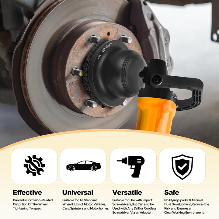 Aluminium Radnabenschleifer, 1/2" Radnaben-Schleifmaschine mit 90mm-150mm Schleifrad, Kugelkopfschle