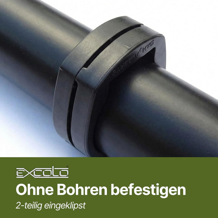Fix Clip Pro Zaunbefestigung Ø 34 mm – 9 Stück Zaunclips für Rundpfosten – Pfostenschelle für Schwei