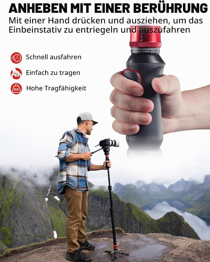 IFOOTAGE Cobra 3 A150S Strike Einbeinstativ,Kamera-Einbeinstativ,Teleskop-Video-Einbeinstativ,Innova