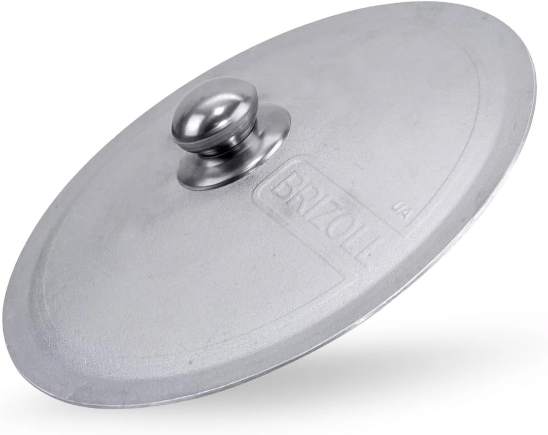 BIG-PAN Wok 30 cm Kazan aus Gusseisen 4,7 L mit zwei Griffen Aluminiumdeckel Bambus-Küchenutensilien