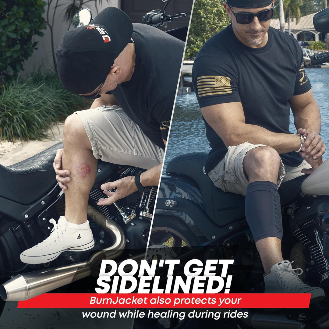 Burn Jacket Pro Motorrad Auspuffrohr Verbrennung Schutzhülle Beinschutz Länger Dual Layer Schutz Pas