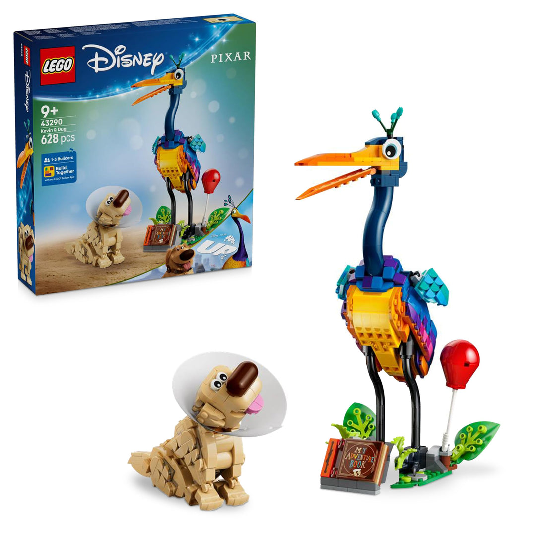 LEGO ǀ Disney and Pixar Kevin und Dug - Spielzeug Golden Retriever Hund & exotischer Vogel - DIY Dek