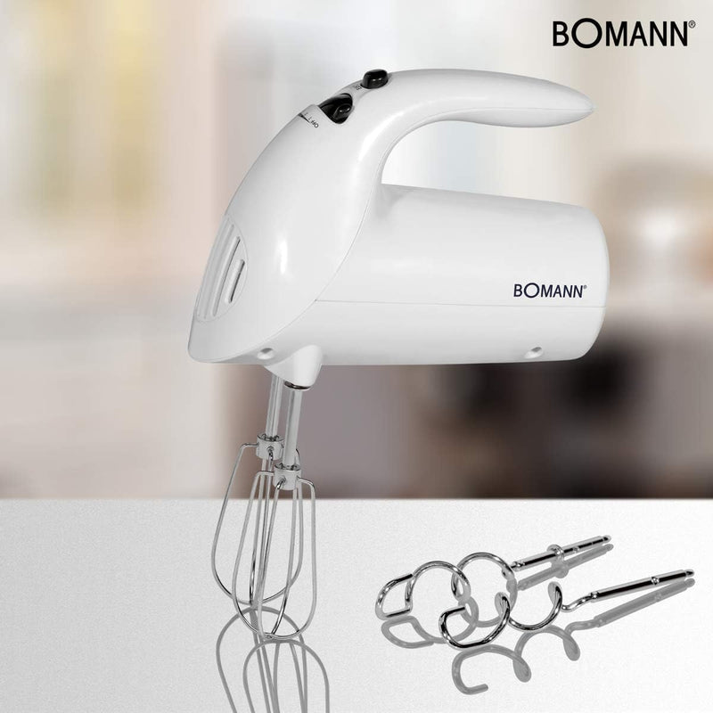 Bomann HM 350 CB Handmixer, Kraftvoller 250 Watt-Motor, 5 Geschwindigkeitsstufen, Auswurftaste, Edel