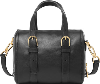 Fossil Damen Carlie Satchel, 19 L x 12.1 W x 17.1 cm H Schwarz, Schwarz