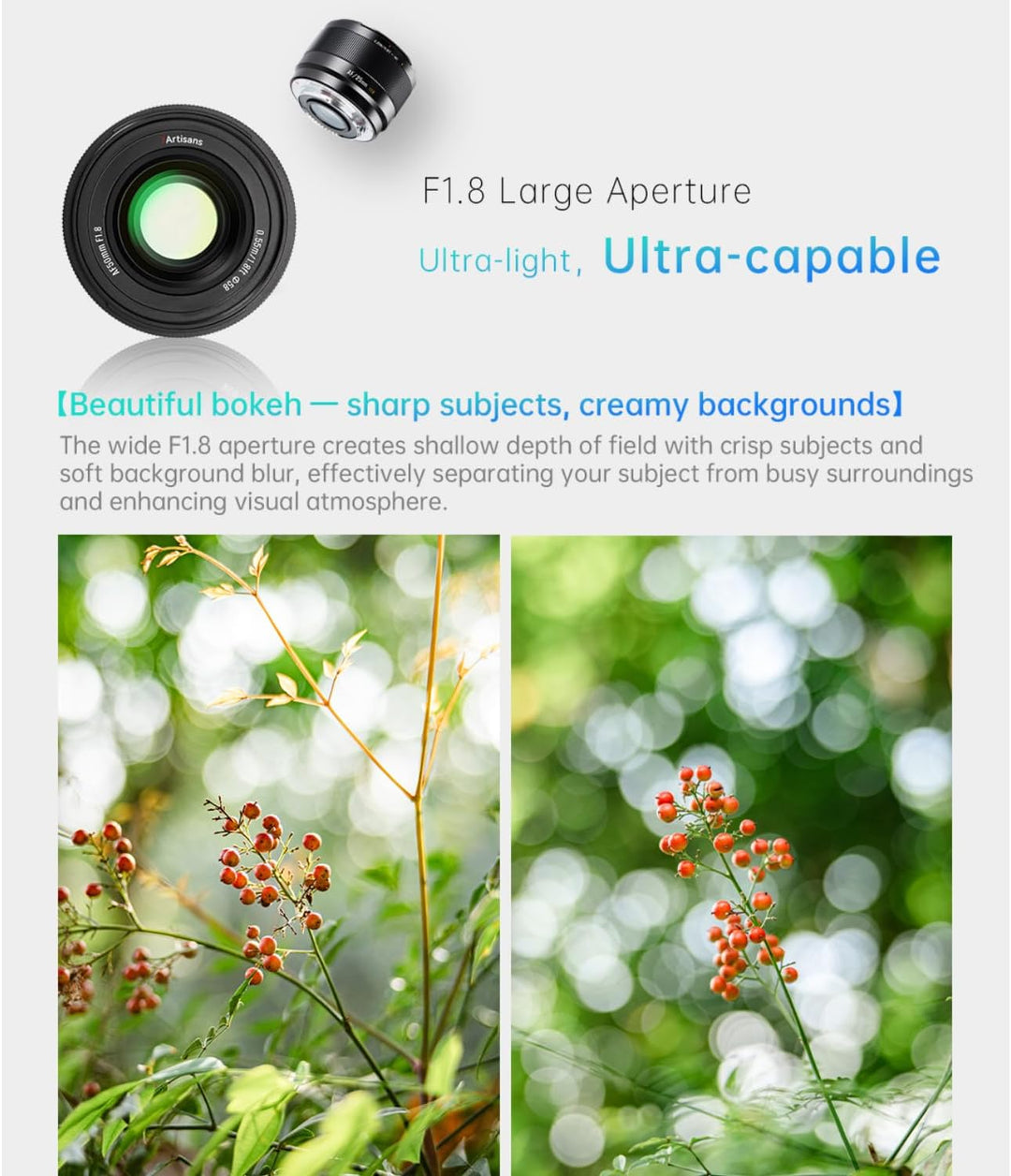 7artisans AF 25mm F1.8 Objektiv für Sony E (APS-C) – leichtes Weitwinkelobjektiv mit STM-AF, Metallb