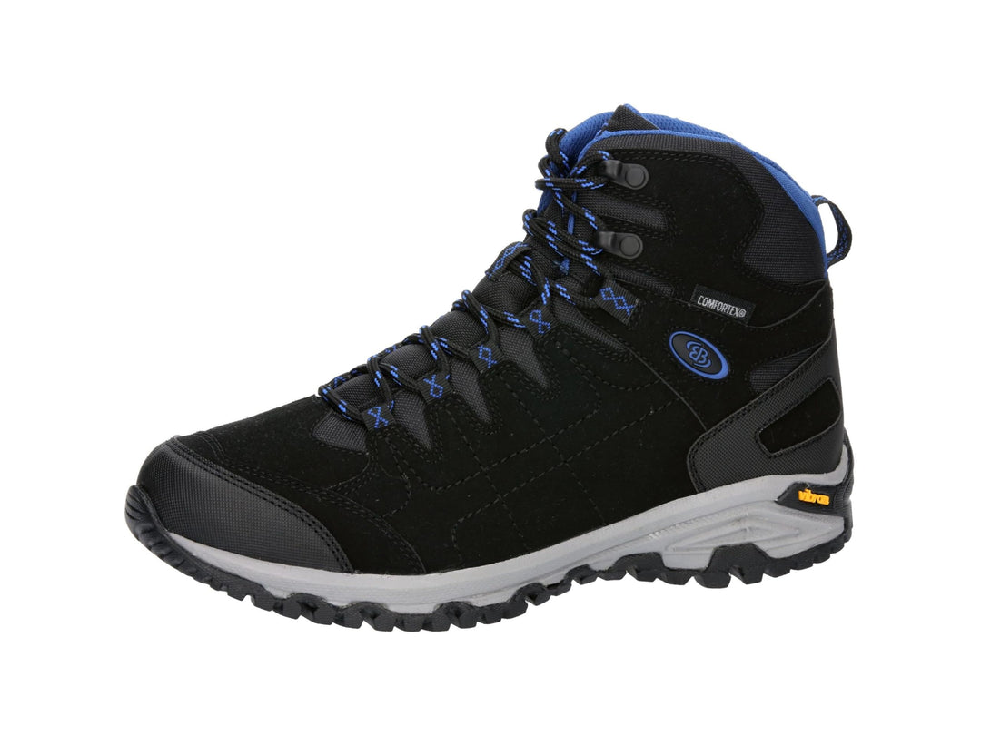 Brütting Herren Mount Shasta High Traillaufschuh 36 EU Schwarz Blau, 36 EU Schwarz Blau