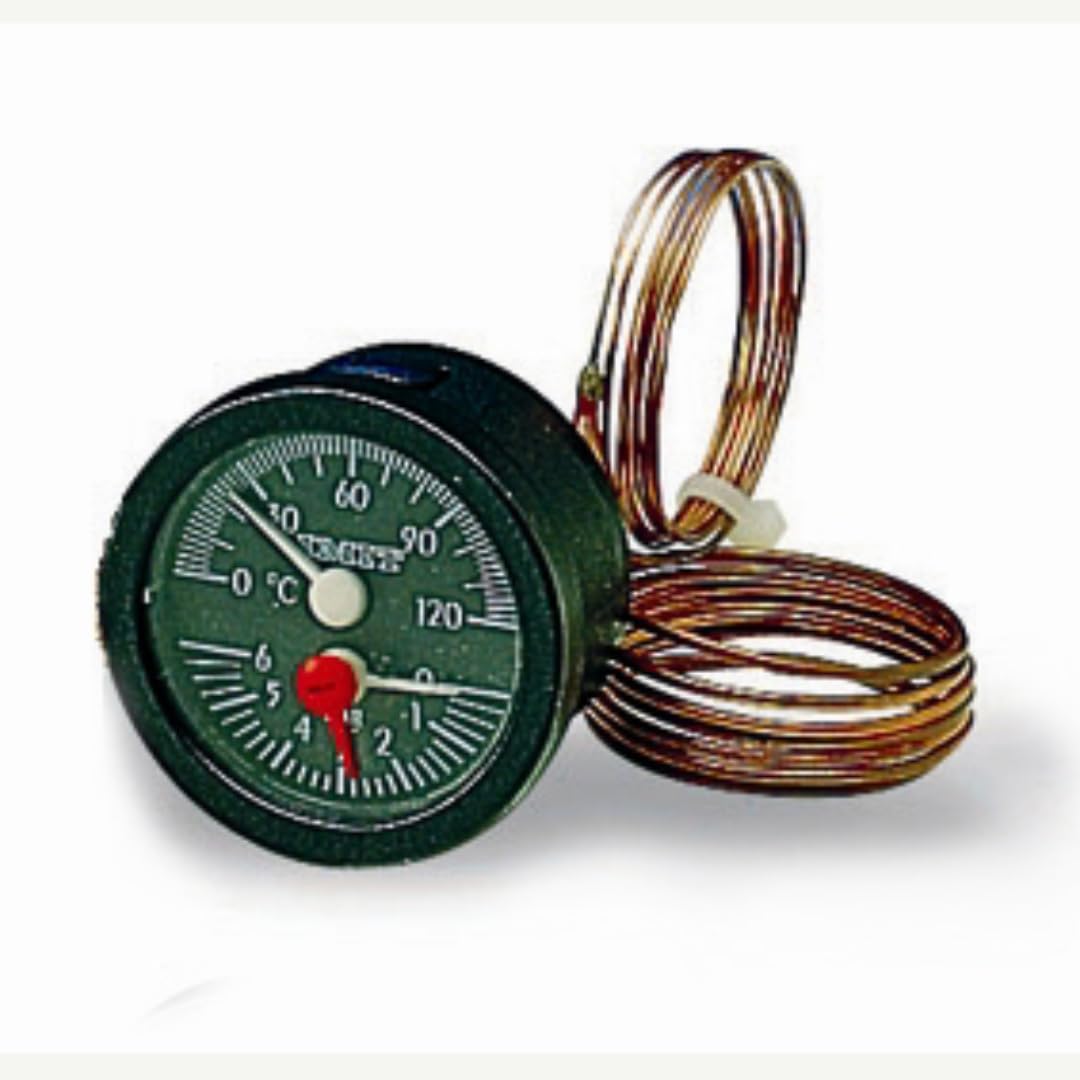 EMZ Thermo-Manometer Ř 52 mm, 0-6 bar, 0...+120 °C