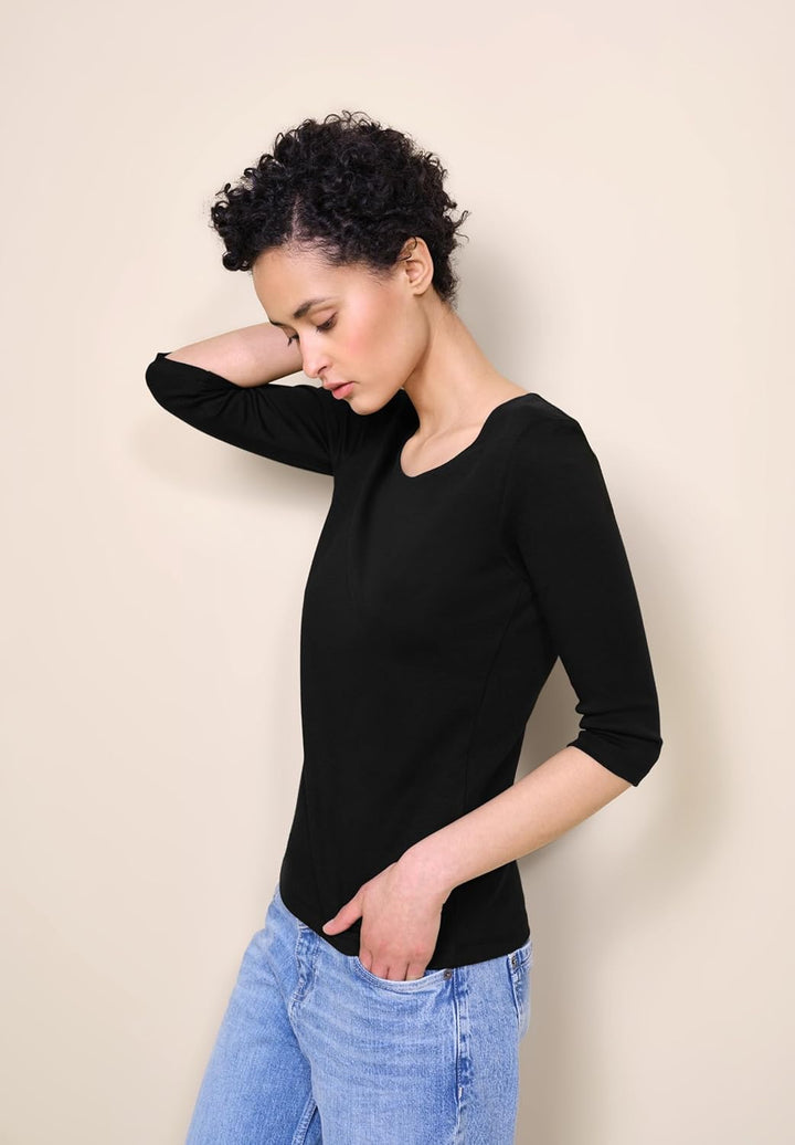 Street One Damen Style Pania T-Shirt 44 Schwarz Neu, 44 Schwarz Neu