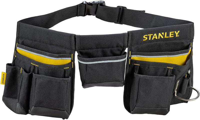 Stanley Werkzeuggürtel verstellbar mit Nageltaschen, Bandmasstasche, Hammerhalter und zahlreichen Be