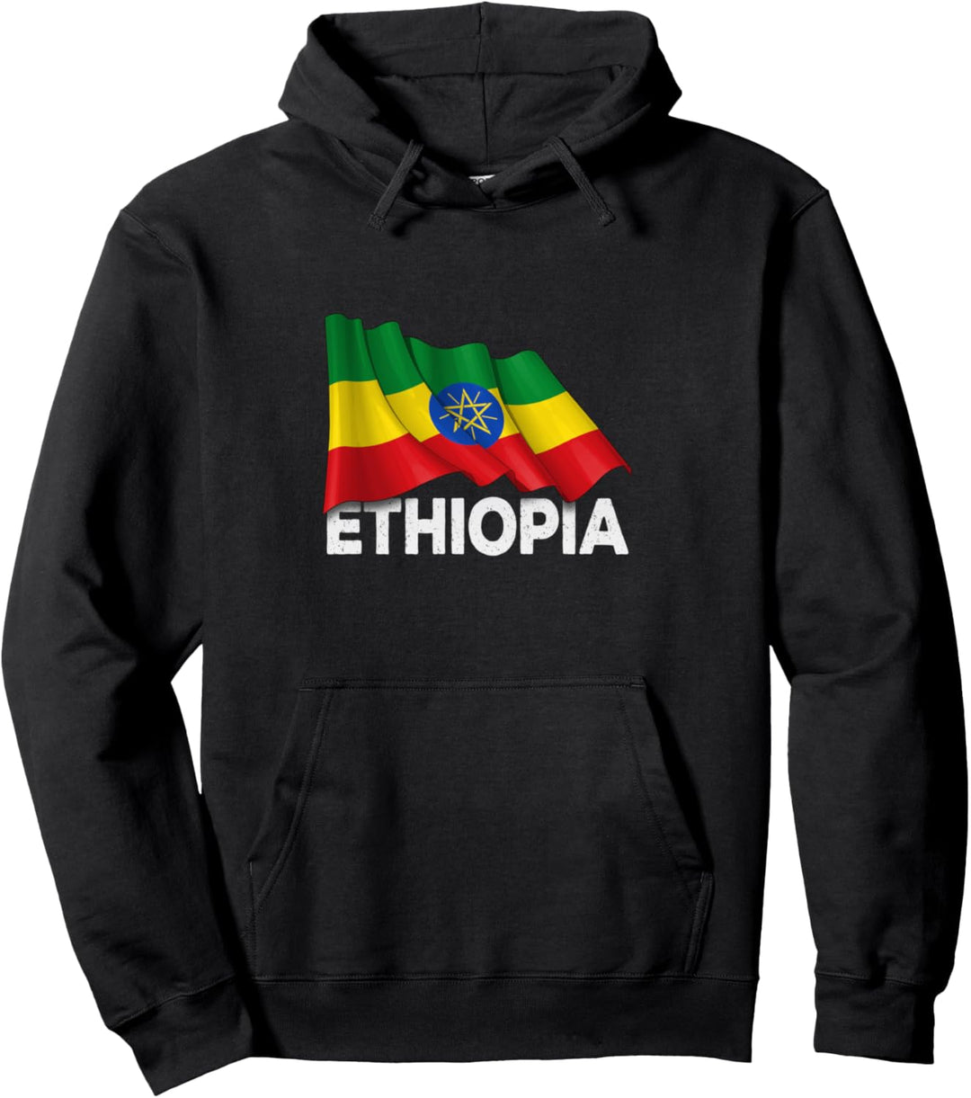 Äthiopien Country Shirt - Winkende äthiopische Flagge Pullover Hoodie