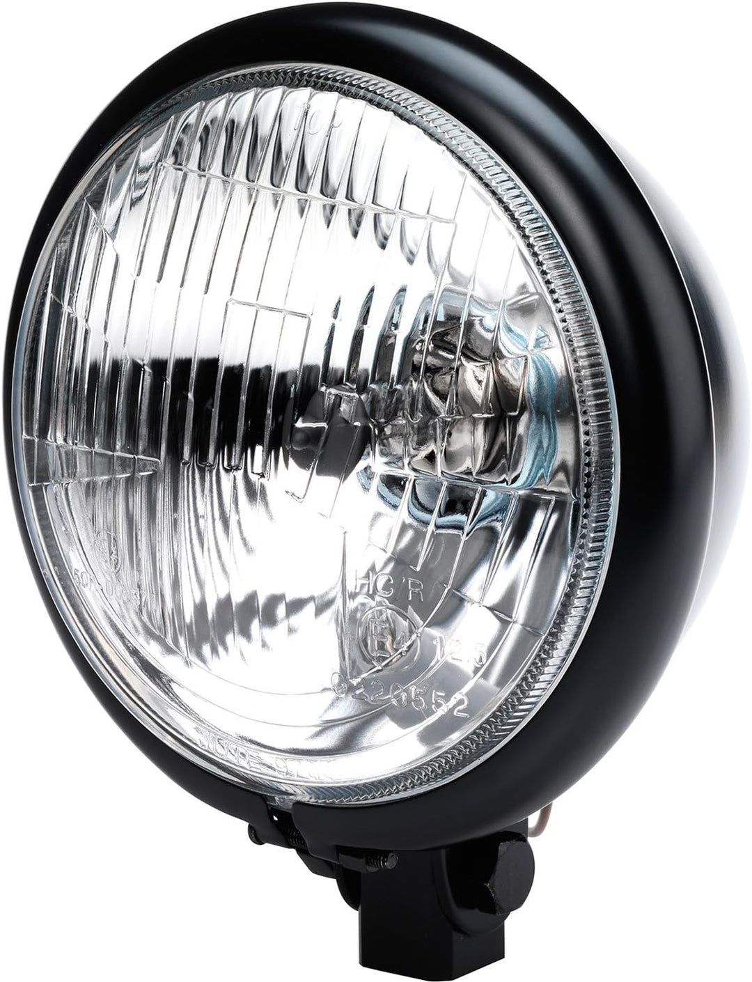 Germany Motorsports Motorrad Haupt Front Scheinwerfer Bullet Bates-Style schwarz E-geprüft universal