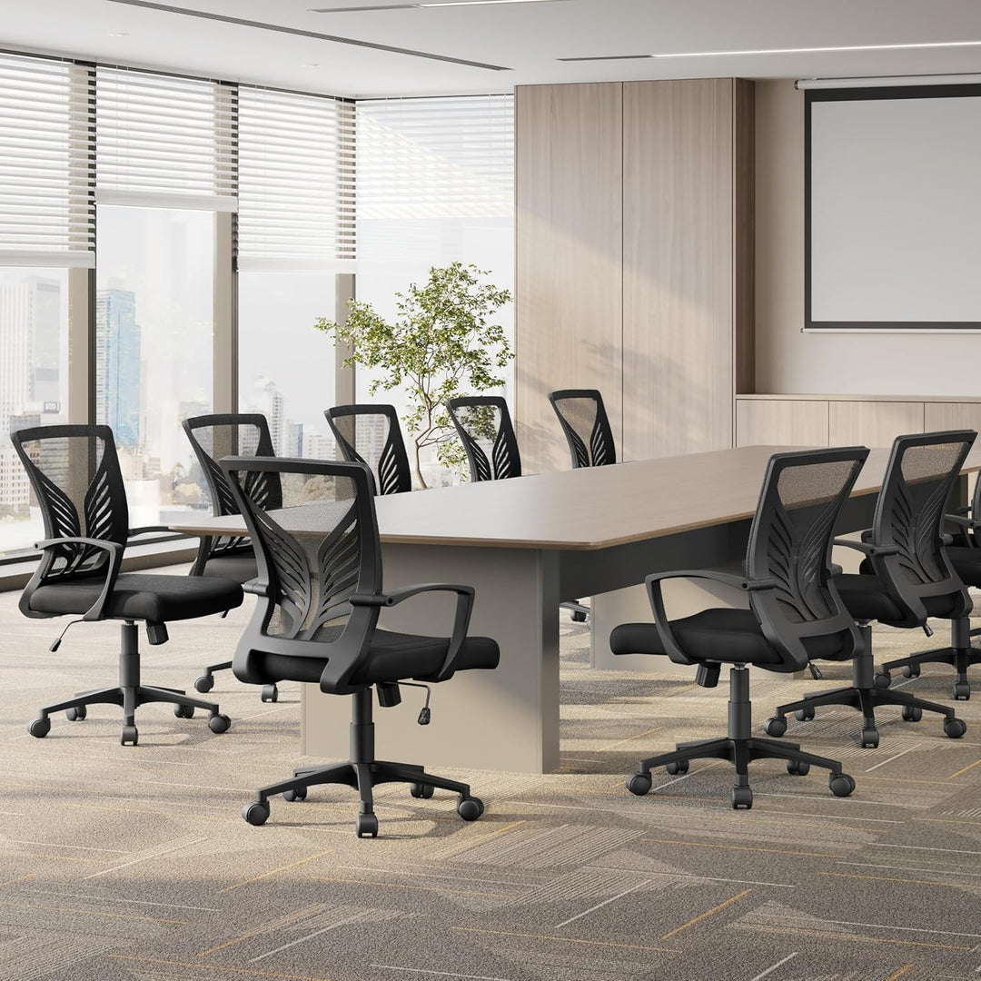 Yaheetech Bürostuhl Ergonomisch Schreibtischstuhl mit Schaukelfunktion Drehstuhl mit Gepolstertem Si