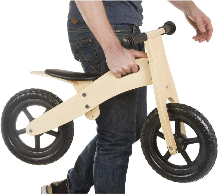 Sonstige Kinder Holz Kinderlaufrad, Lernlaufrad, Natur/Schwarz, 12 Zoll