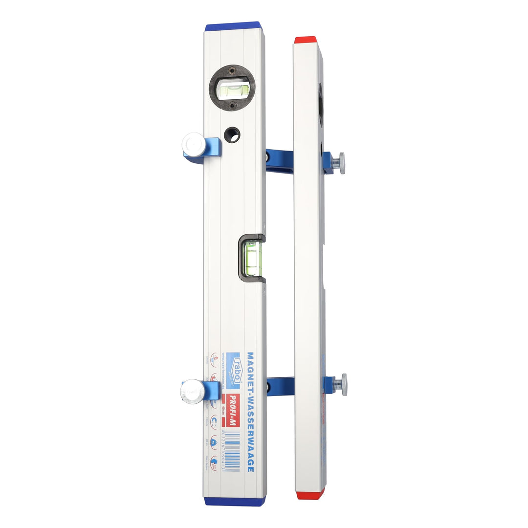 rabo Winkel-und Pfostenwasserwaage, besteht aus Pfostenadapter und rabo-Wasserwaage 40cm + rabo-Magn