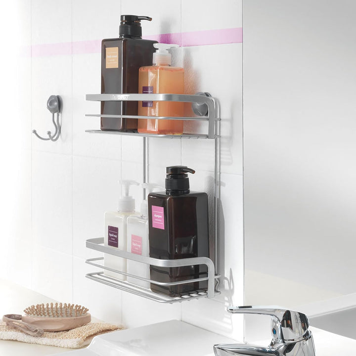 ESTANTE BAÑO 2 PISOS 'VIVA', Edelstahloptik Minimalistisch, Minimalistisch