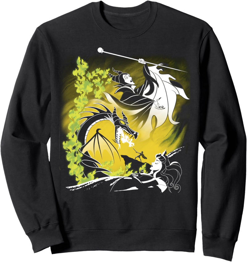 Disney Sleeping Beauty Dragon Maleficent And Aurora Outline Sweatshirt