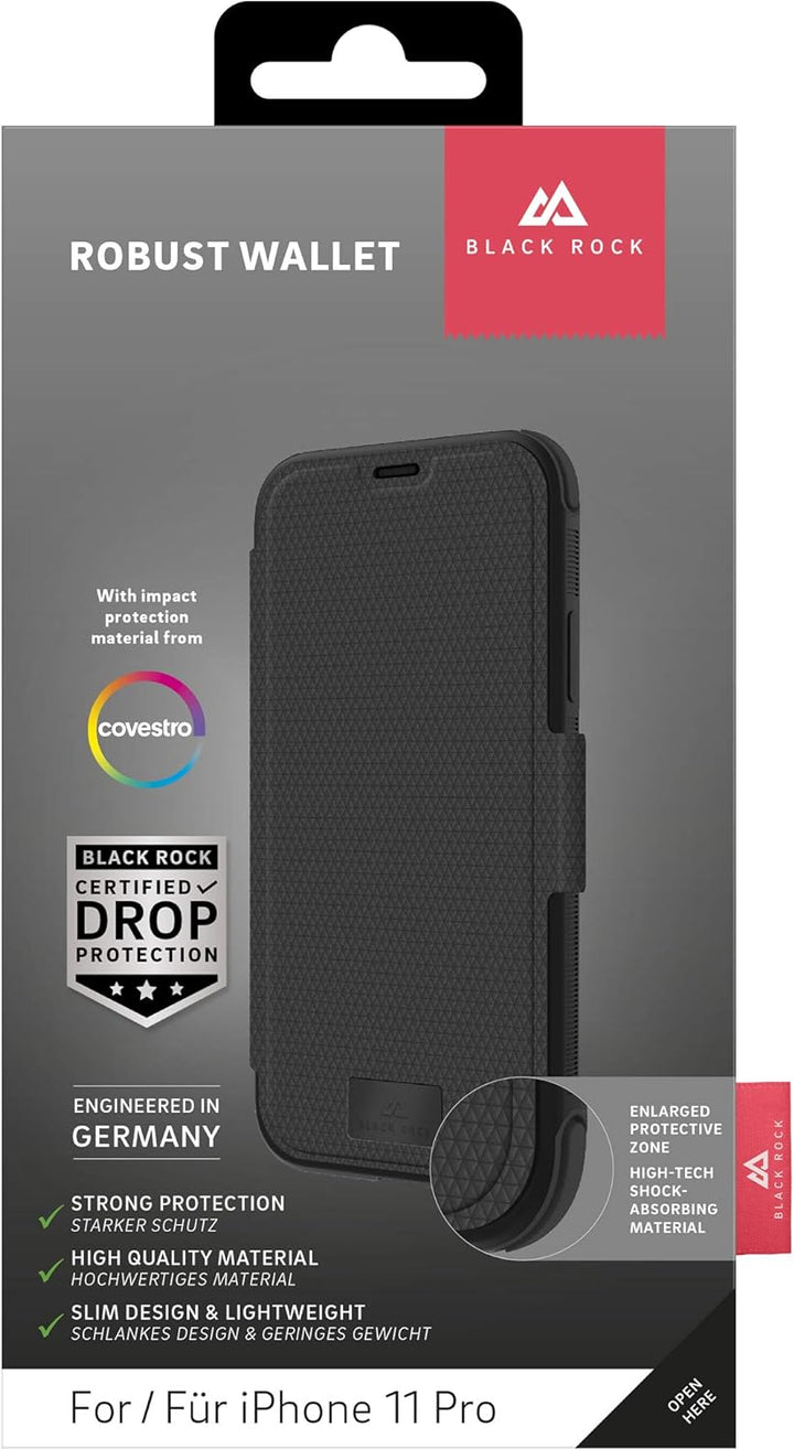 Black Rock Schutzhülle Robust (für Apple iPhone 11 Pro, Magnetverschluss, Kunststoff, Perfekter 180°