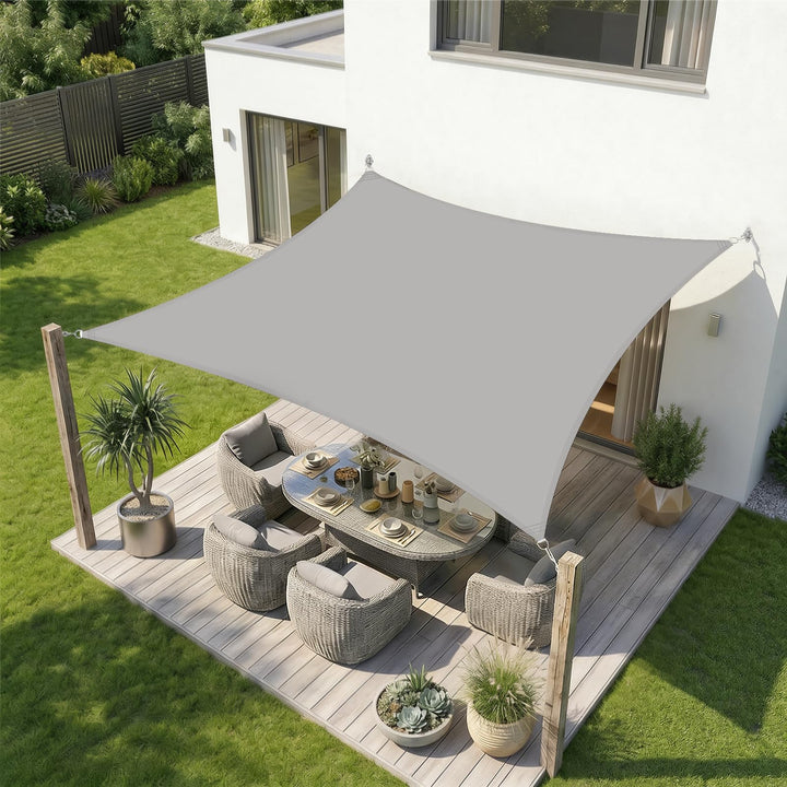 Sekey Sonnensegel Wasserdicht 2x3m Rechteckig – ohne Mittelnaht, hochdichtes PES 160g/m², mit Edelst