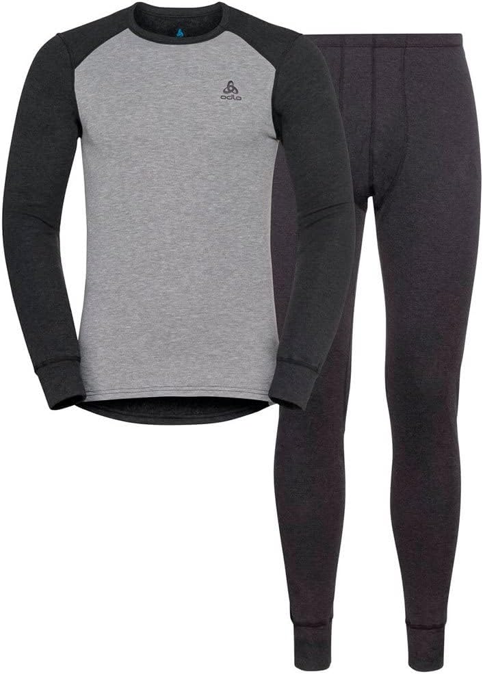 Odlo Herren Active Warm Eco_196702 Funktionsunterwäsche Set XXL Dark Grey Melange - Grey Melange, XX