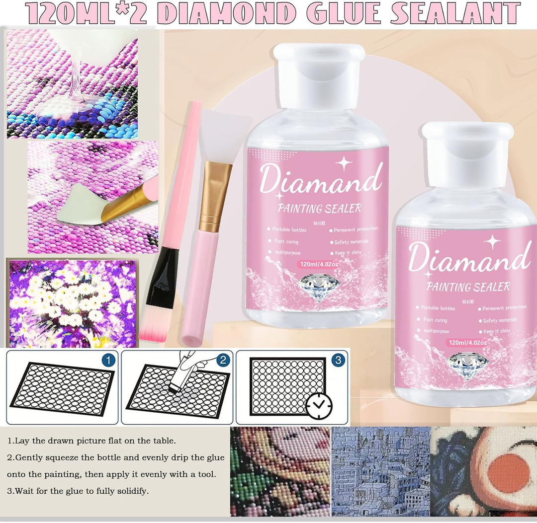 Lenxnmy 247 Stück All-Inclusive Diamant Malerei Werkzeug Set Diamond Art Zubehör Kit mit A3 Diamant