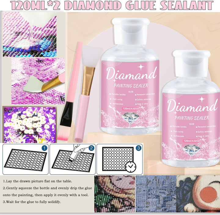 Lenxnmy 247 Stück All-Inclusive Diamant Malerei Werkzeug Set Diamond Art Zubehör Kit mit A3 Diamant