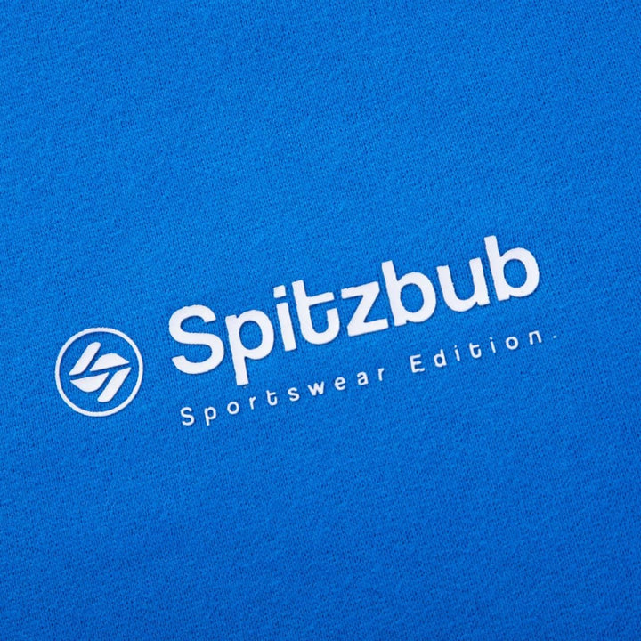 Spitzbub Herren Hoodie Pullover mit Kapuze Kapuzenpullover Sportshoodie mit Ärmelprint, S Blau