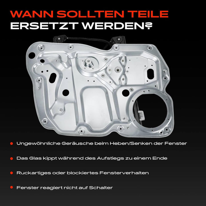 Frankberg Fensterheber Mit Metallplatt Vorne Links Kompatibel mit Caddy III 2K 2C Alle Motoren Kaste