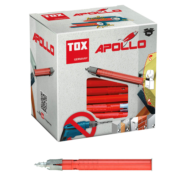 TOX Allzweck-Rahmendübel Apollo 10 x 100 mm, 50 Stück Dübel und 50 Schrauben, 049101231 10x100 mm Se